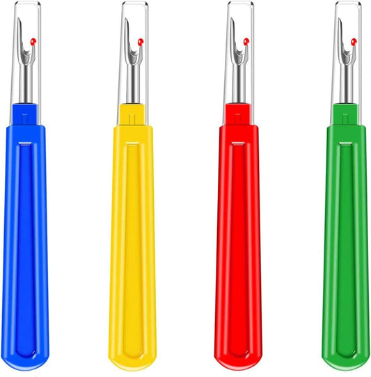 Seam Ripper 4pcs Stitch Remover Big Stitch Ripper Thread Ripping Tool Tag Remover for Clothes Crafting Sewing V1258-DP02-A-139