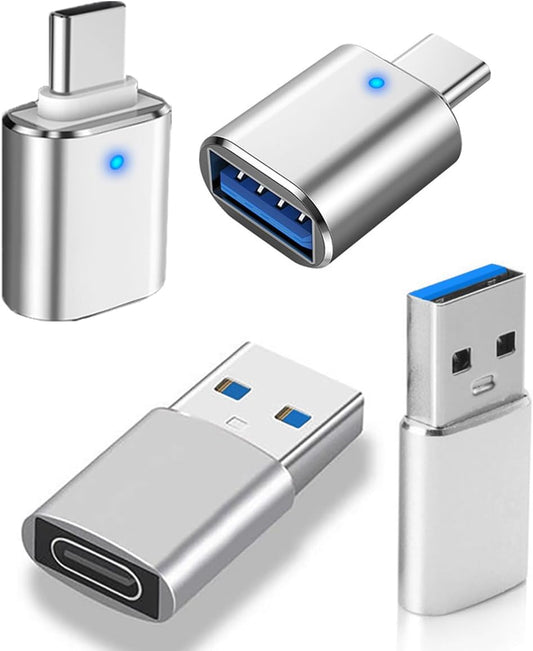 USB Hub 3.0, USB Splitter1 in 4 Out, USB Extender USB Adapter Multiple Port, 4Pcs USB to USBC-C Adapter, USB V1258-DP02-A-14