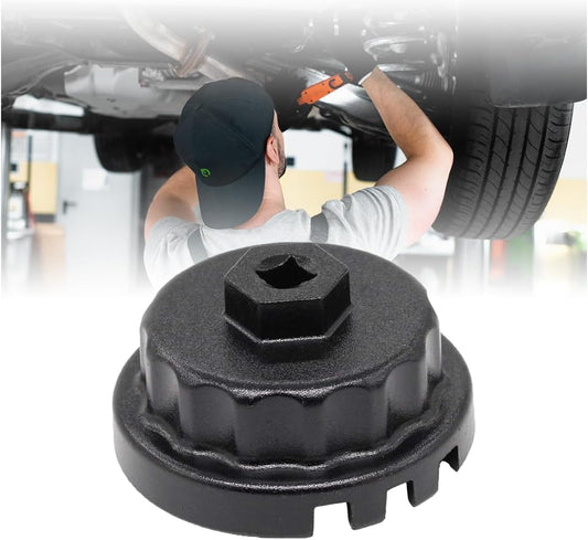 Oil Filter Wrench, Heavy Duty Oil Filter Cap Removal Socket Tool for 2.5-5.7L Engine Fit for Highlander, V1258-DP02-A-1400