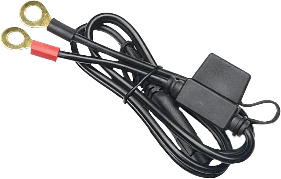 SAE Extension Cable, 24.4'' Ring Terminal Harness Accessory Cable, 18AWG Battery Connector, Quick Disconnect V1258-DP02-A-1413