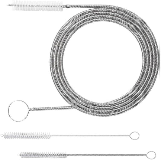 60 Inch Long Drain Wire Brush Hose Flexible Feeding Tube Pipe Cleaning Brush - Nylon Stainless Steel Auto V1258-DP02-A-1425