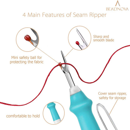 Seam Ripper 2pcs Thread Cutter Stitch Remover Large Thread Remover Stitch Eraser Tag Ripper for Clothes V1258-DP02-A-144
