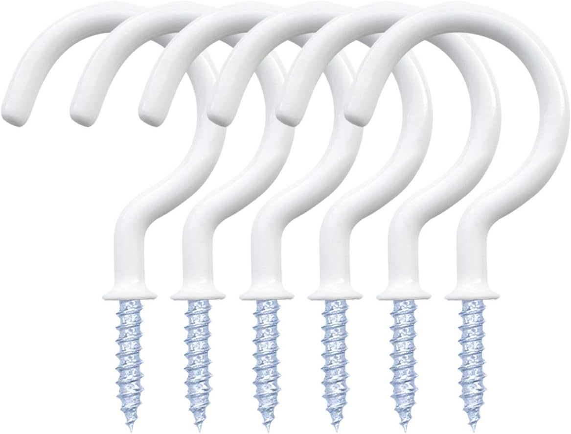 12 Pack Vinyl Coated Ceiling Hooks,Screw-in Mug Hooks,Multi-Function Wall Hooks Kitchen Hooks Cup Hooks for V1258-DP02-A-1442