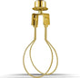 Lamp Holder for Clip-on Light Bulbs with Levellers, Include Finial - DIY Adapter for Shades (1 Pc, Gold) V1258-DP02-A-1445