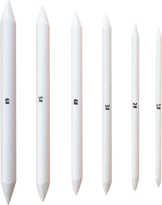 6 PCS Blending Stumps and Tortillions, Sketch Drawing Tools, Paper Art Blenders for Student Sketch Drawing V1258-DP02-A-1472