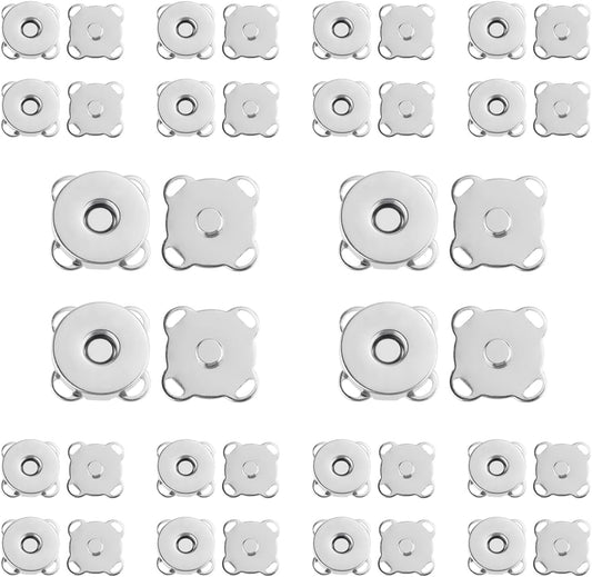 20 Sets Plum Magnetic Snaps Buttons for Sewing Supplies 15mm Purse Snap Clasps Button for Sewing, Craft, V1258-DP02-A-1475