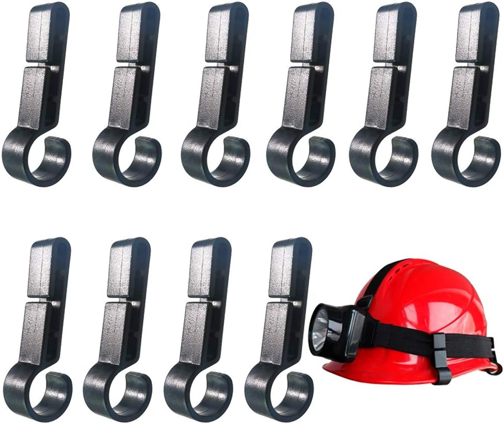 10 Helmet Clips for Hard Hat, Easily Mount Headlamp on Narrow-Edged Helmet V1258-DP02-A-1488