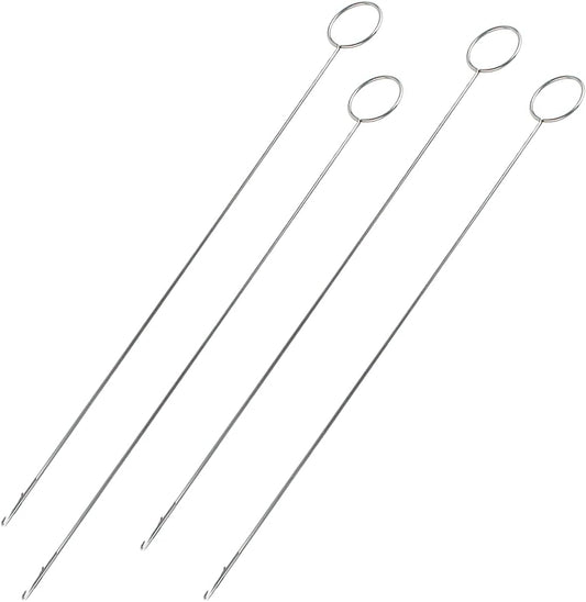 4 Pcs Sewing Loop Turner Hook, Needle Hook with Latch, Tongue Crochet Tool for Fabric Belts Strips Tube V1258-DP02-A-1495