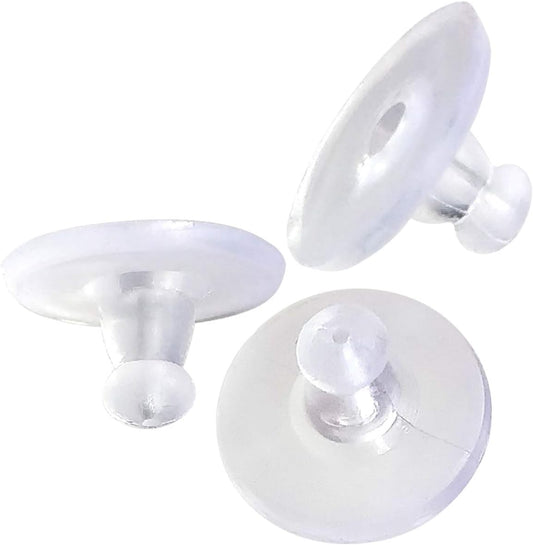Silicone Earring Backs,Clear Rubber Earring Backs,Earring Safety Back Stopper Clutch Ear Locking with Pad V1258-DP02-A-1499