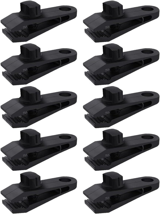 10 Pcs Heavy Duty Tarp Clips Shark Tent Fasteners Clips Holder for Car Covers, Outdoor Camping, Awnings, V1258-DP02-A-1501