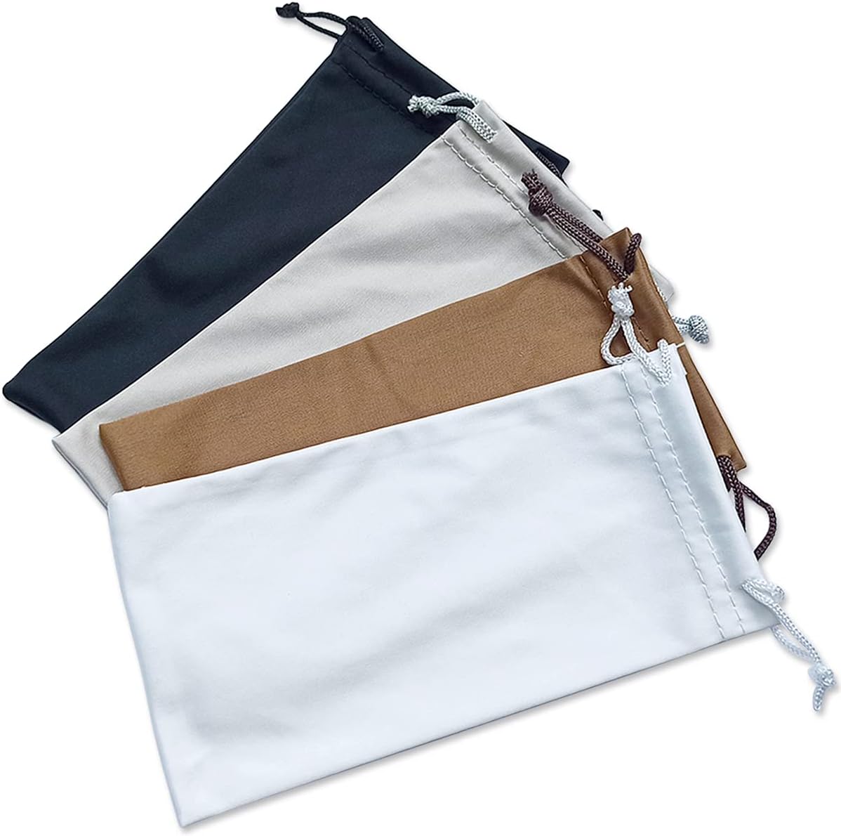4Pcs Microfiber Sunglasses Glasses Storage Pouch, Cleaning Cloth Premium Quality With Drawstring Closure(7 X V1258-DP02-A-1507