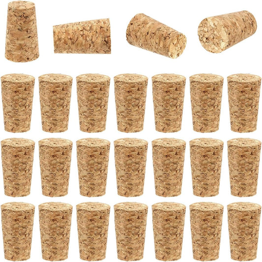 25 Pack Natural Soft Wood Corks Wine Bottle Stopper Tapered Cork Plugs Replacement Corks for Wine Making Craft V1258-DP02-A-1510