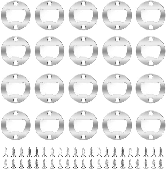 20 Set Stainless Steel Bottle Opener Insert Kits Metal Beer Bottle Opener Beer Wine Hardware Parts with 42Pcs V1258-DP02-A-1513