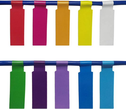 300 Tear Resistant Pcs Colorful Waterproof Cable Labels, Self Adhesive and Printable - 10 Sheets (300 V1258-DP02-A-1514