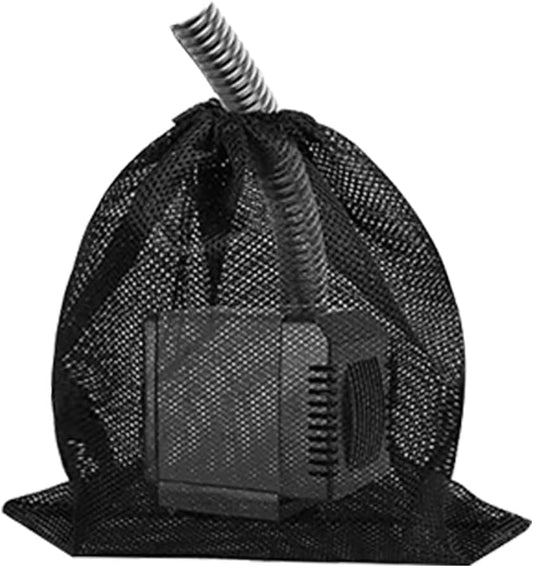 1Pcs Pump Barrier Bag, Black with Drawstring Pond Pump Filter Bag for Pond biofilters Aquarium Filtration and V1258-DP02-A-1515