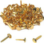 100 Pcs Brass Paper Fasteners, 8x17mm Plated Mini Brads for Scrapbooking Crafts DIY Projects (Gold) V1258-DP02-A-1523