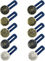 10 Pcs Expander Button for Extender Jeans Pants Collar, 5 Styles Pants Waist No Sew Instant Silicone Extender V1258-DP02-A-1532