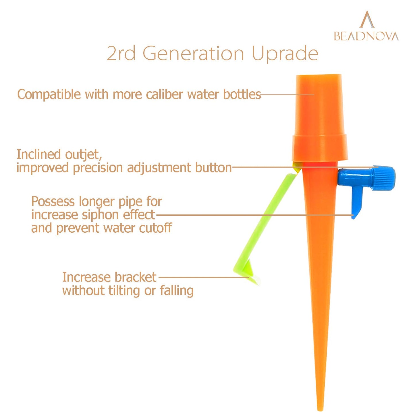Plant Self Watering Spikes Automatic Irrigation Equipment Adjustable Self Watering Spikes for Plants with V1258-DP02-A-155