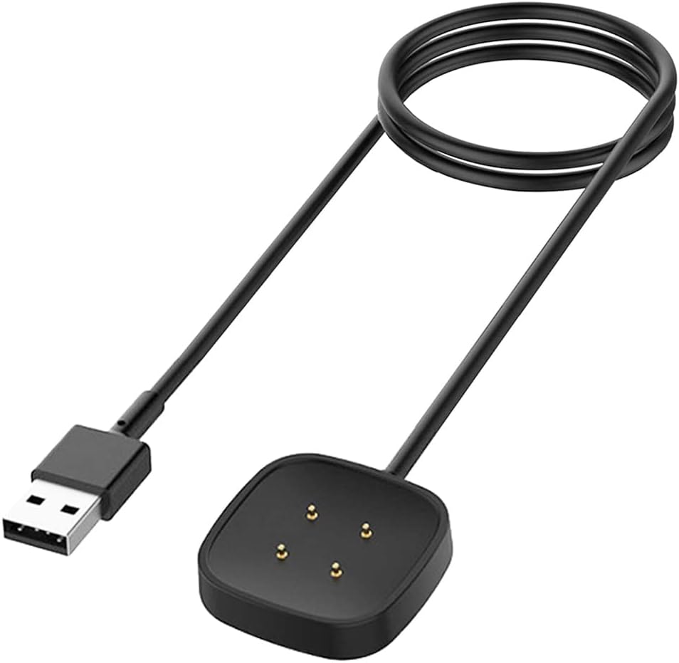 Charger for Fitbit Sense/Sense 2/Versa 3/Versa 4, Replacement Charging Cable Cord Magnetic Dock Stand for V1258-DP02-A-1561