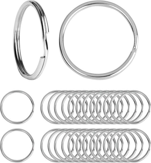 Key Chain Ring Metal Split Ring for Dog Tag and Keys Organization (32mm, 30pcs) V1258-DP02-A-157