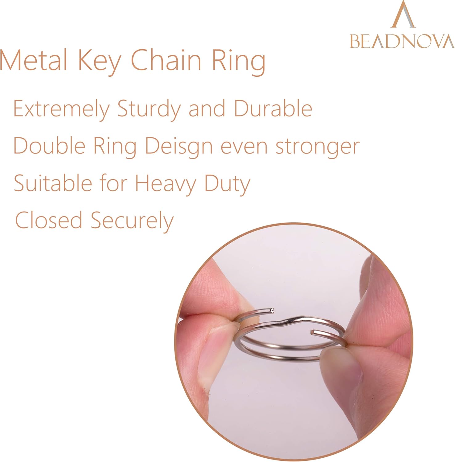 Key Chain Ring Metal Split Ring for Dog Tag and Keys Organization (32mm, 30pcs) V1258-DP02-A-157