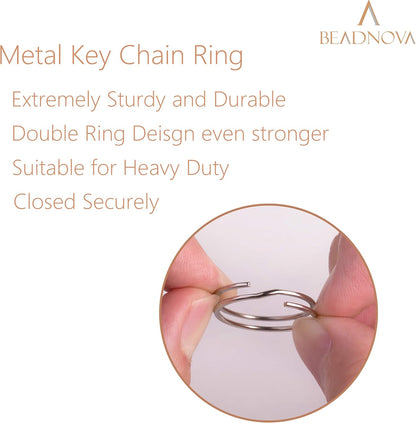 Key Chain Ring Metal Split Ring for Dog Tag and Keys Organization (32mm, 30pcs) V1258-DP02-A-157