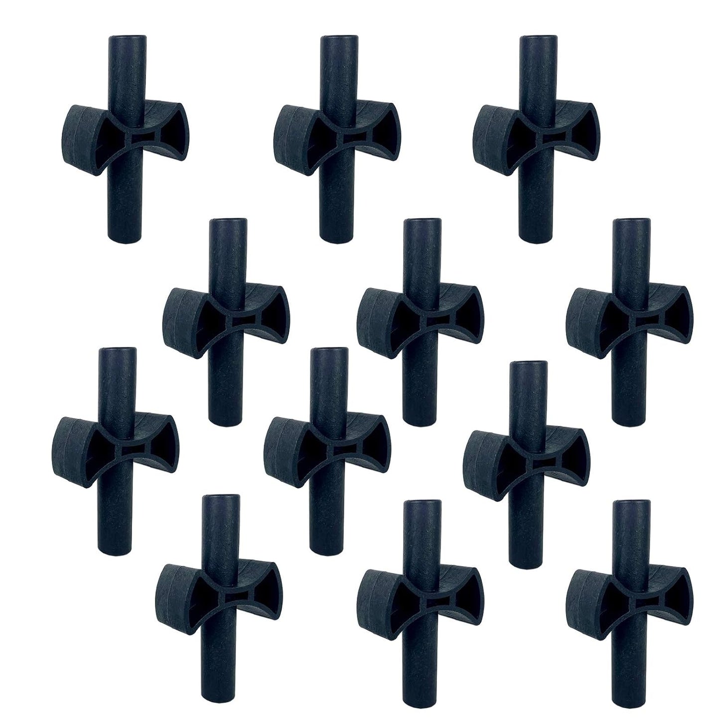 12 Pieces Trampoline Enclosure Pole Gap Spacers -Trampoline Plastic Safety Enclosure Replacement Accessories V1258-DP02-A-1573