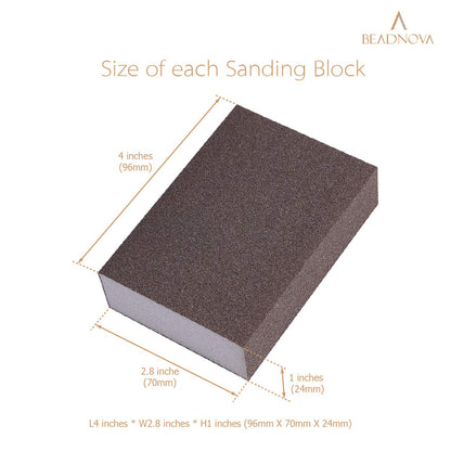 Sanding Sponge Sand Block Coarse/Medium/Fine/Superfine Assorted Dry Wet Sanding Blocks for Wood Wall Home V1258-DP02-A-159