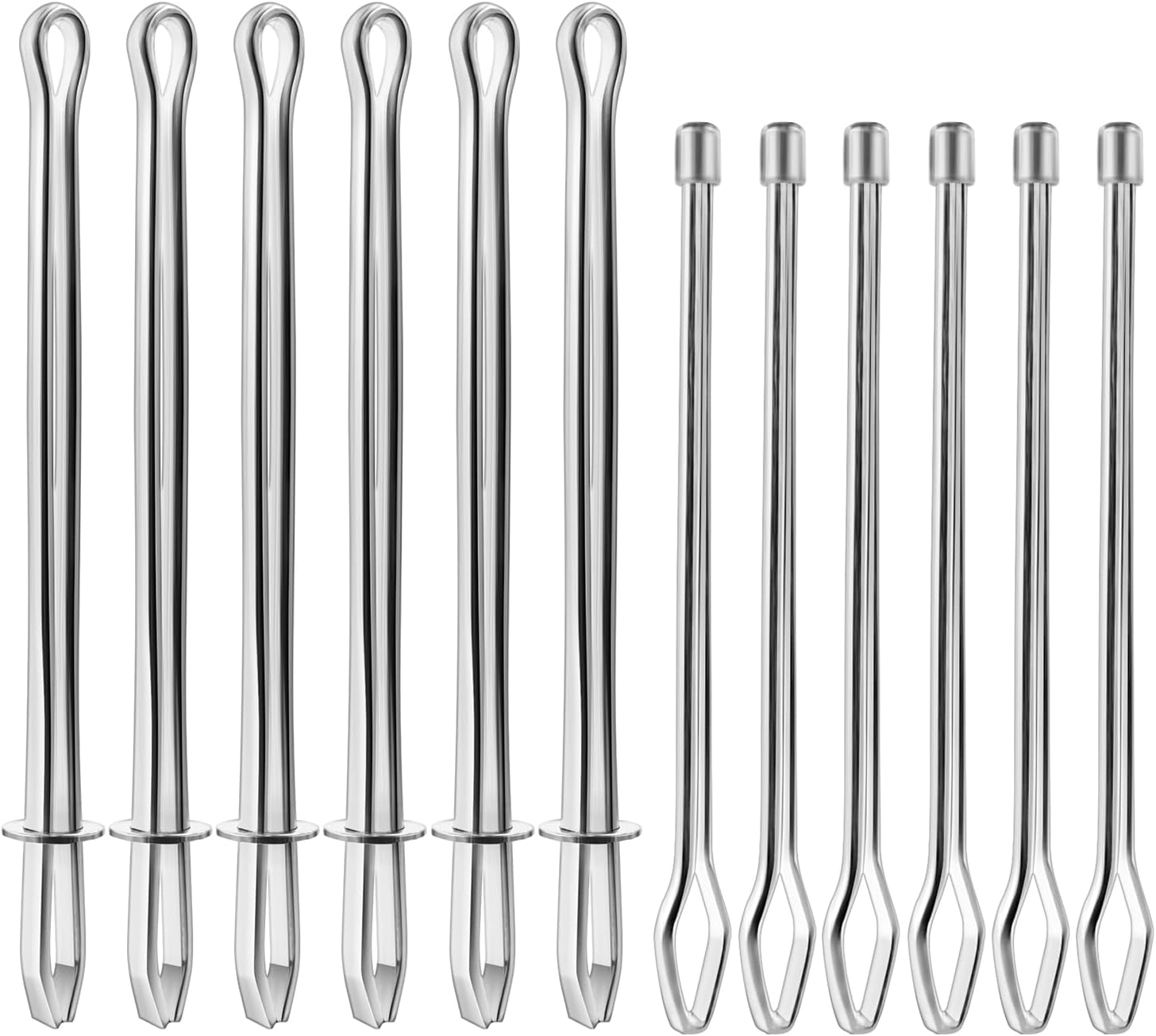 12 Pcs Metal Drawstring Threader Tool with Clip - Bodkin Sewing Tool for Elastic, Rope and Hoodie String V1258-DP02-A-1605