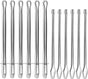 12 Pcs Metal Drawstring Threader Tool with Clip - Bodkin Sewing Tool for Elastic, Rope and Hoodie String V1258-DP02-A-1605