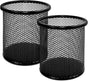 2 Pack Black Pencil Cup - Wire Mesh Pen Cup Holder for Desk, Office Pen Organizer With Sleek Design V1258-DP02-A-1608
