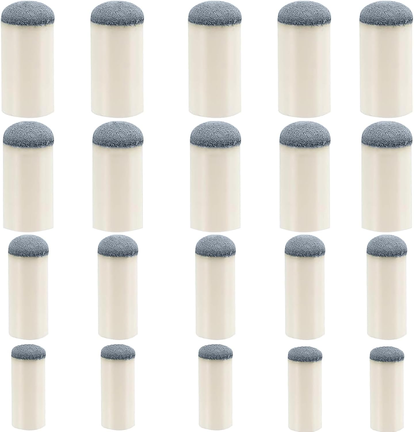 20pcs Slip On Pool Cue Tips, 4 Sizes Pool Queue Stick Tips Replacement Kit, Billiard Cue Sticks Tips Pool Cue V1258-DP02-A-1624