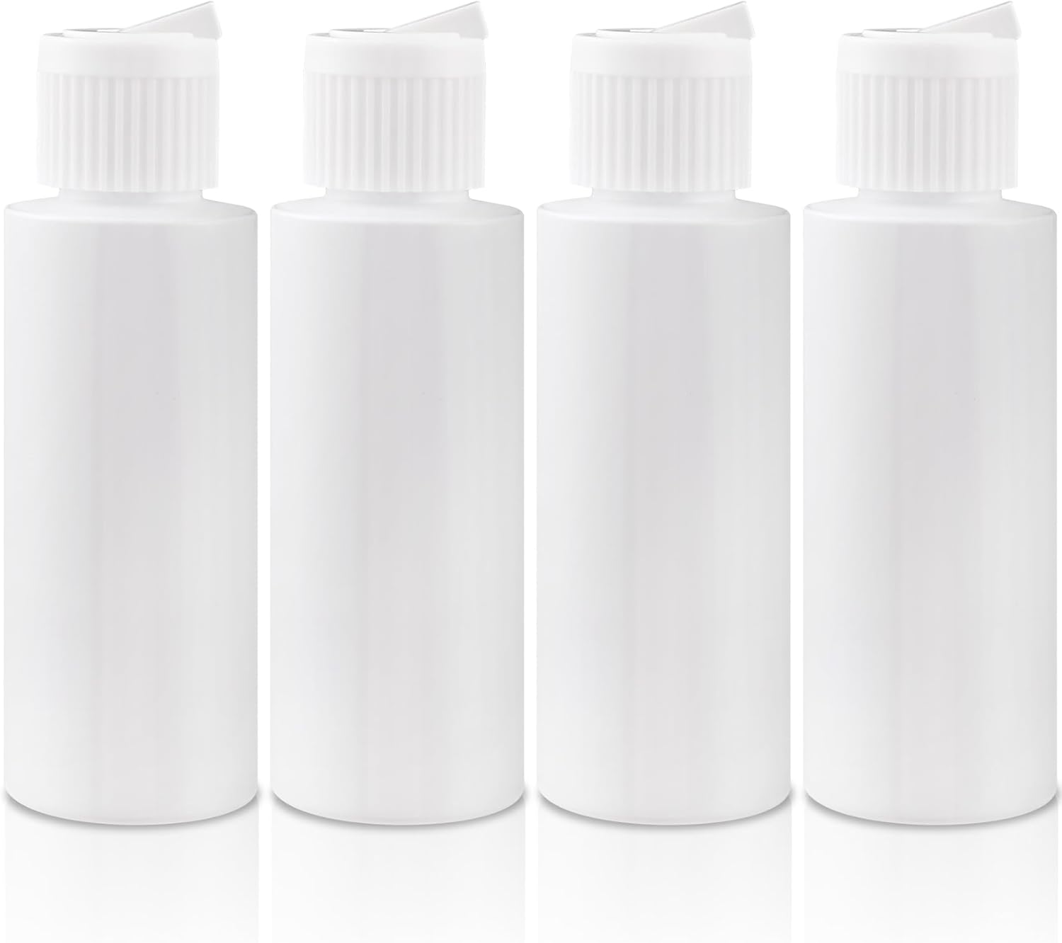 4pcs Small Plastic Flip Top Bottles, 2oz Empty Squeeze Bottles with Flip Top Caps, Refillable Squeeze Travel V1258-DP02-A-1633