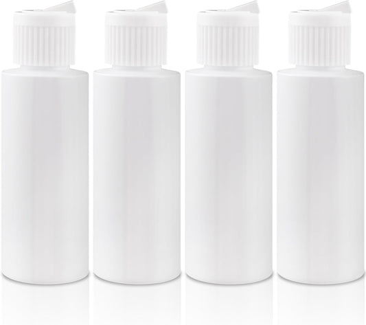 4pcs Small Plastic Flip Top Bottles, 2oz Empty Squeeze Bottles with Flip Top Caps, Refillable Squeeze Travel V1258-DP02-A-1633