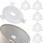 6pcs Lamp Shade Adapter Ring, White Lamp Shade Reducer Rings, Plastic Lampshade Adapter Converter Replacement V1258-DP02-A-1636