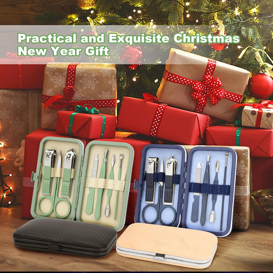 Manicure Set-Stainless Steel Nail Care Set-Professional 7 in 1 Ingrown Toenail Clipper Grooming Tool-Pedicure V1258-DP02-A-164