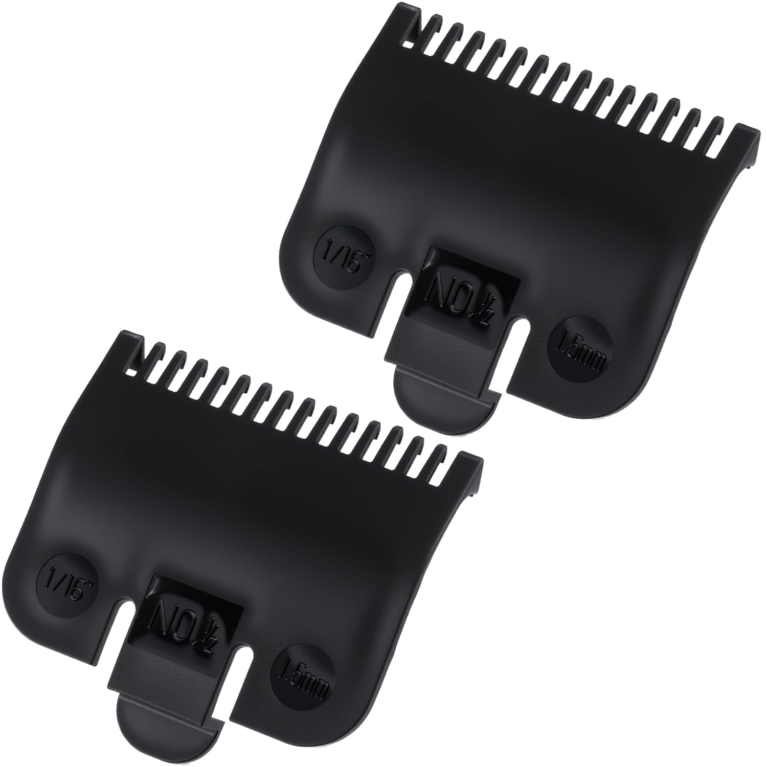 2pcs Clipper Guards Replacement, 1/16'' 1.5mm Clipper Guards, Professional Trimmer Barber Cutting Combs Sets V1258-DP02-A-1651