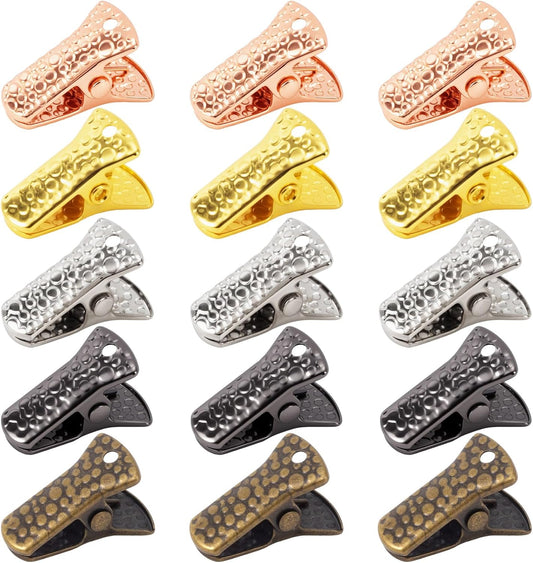 15pcs Mini Alligator Clips with Steel Core, Non-Slip Silicone Small Alligator Spring Clamp, Multipurpose V1258-DP02-A-1661