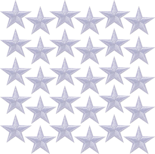 30pcs Star Iron on Patches, Star Patches Embroidered Appliques, 1.15in Sew on Repair Applique Embellishment V1258-DP02-A-1675