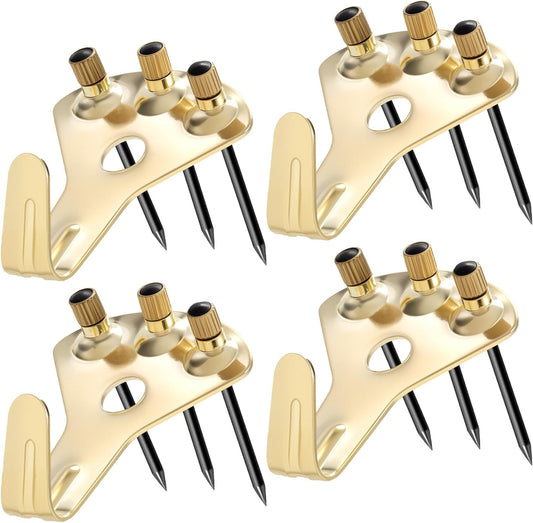 4 Packs Heavy Duty Picture Hanger Kits, 4pcs 100 lbs Photo Hangers Hooks with 12pcs Nails, Mirror Picture V1258-DP02-A-1690