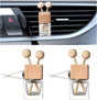 2PCS Car Diffuser Air Freshener Bottle, Refillable Empty Glass Perfume Bottles with Vent Clip, Universal V1258-DP02-A-1736