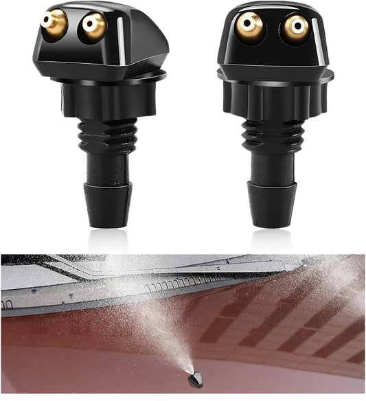 2 PCS Front Windshield Washer Nozzles, Windshield Left Right Wiper Washer Nozzle Sprayers, Windshield V1258-DP02-A-1738