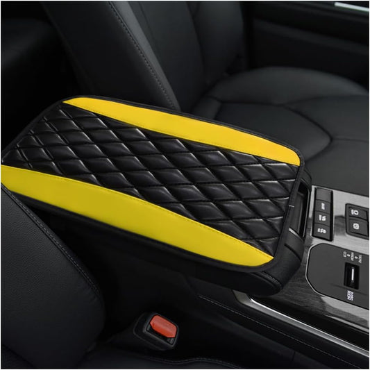 Car Center Console Cushion Pad, 12.6 x 7.48 Inches Waterproof Car Armrest Seat Box Cover, PU Leather Armrest V1258-DP02-A-1744
