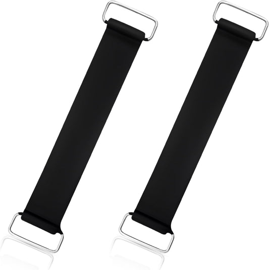 4 PCS Motorcycle Battery Strap, Stretchable Battery Strap Rubber Band with Metal Buckles, Batteries Fixed V1258-DP02-A-1746