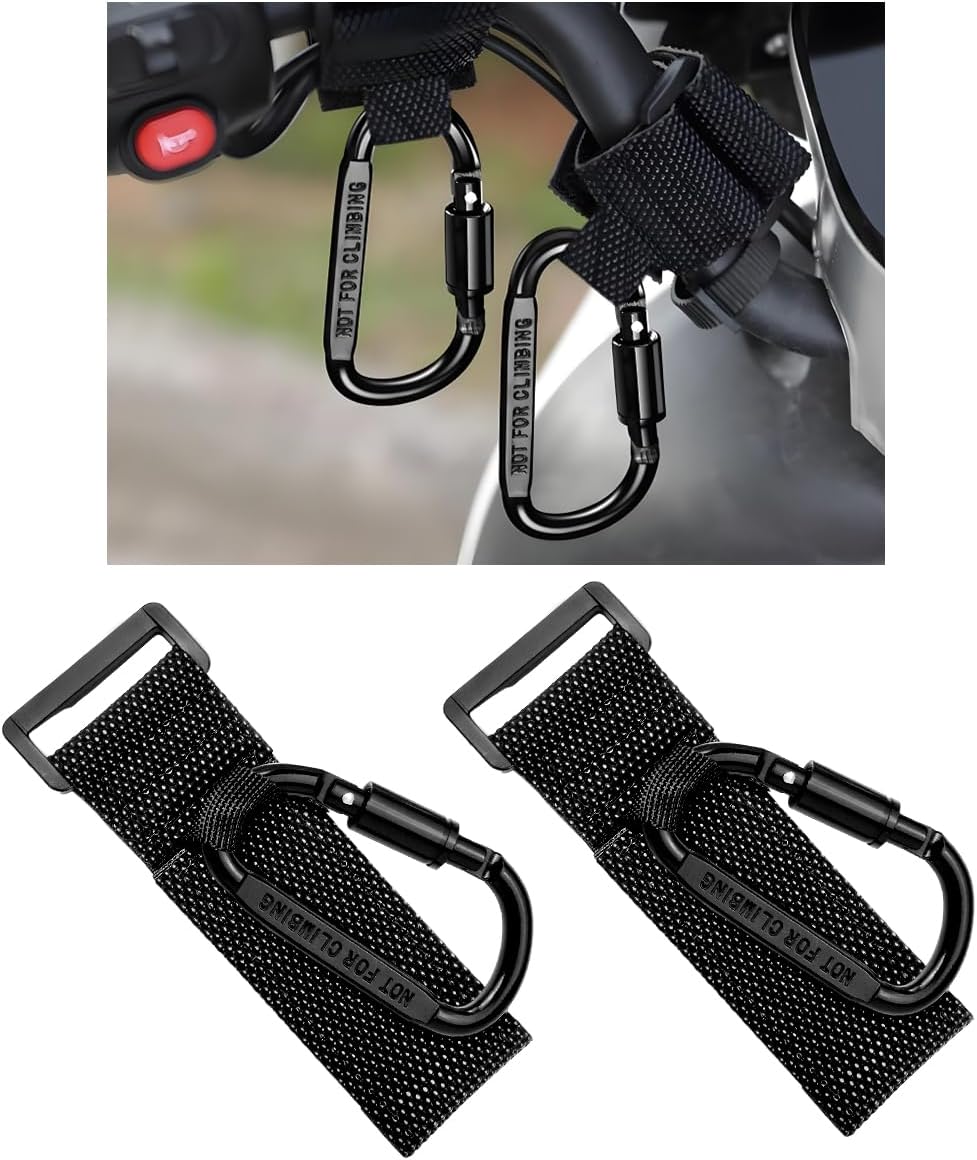 2 Pack Multipurpose Hook for Hanging Helmet, Goggle, Headsets, Durable Carabiners, Roll Bar Accessory Hook V1258-DP02-A-1753