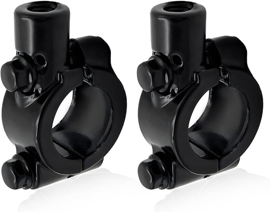 2PCS Motorcycle Handlebar Mirror Mount Holder, 8mm 7/8" Handlebar Clamp Rearview Side Mirror Adapter, V1258-DP02-A-1764