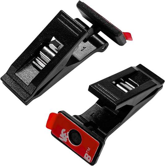 2 PCS Car Ticket Clip, Adhesive Clamp Dashboard Storage Hook for Registration Paper, Reusable Strong Ticket V1258-DP02-A-1772