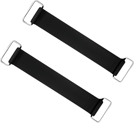 2 PCS Motorcycle Battery Strap, Elastic Rubber Battery Strap Fixed Holder Belt with Metal Buckles, V1258-DP02-A-1773