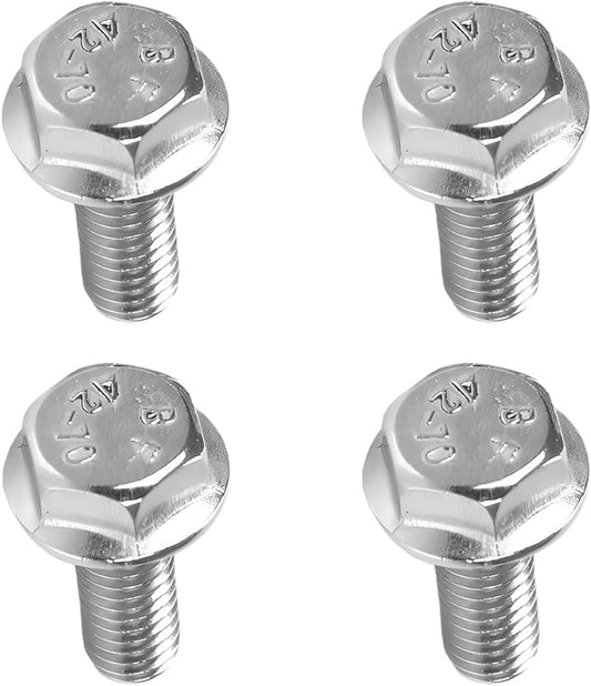4 PCS Car Top Front Skid Plate Bolts, 304 Stainless Steel 12mm Hex Head Flanged Hexagon Screws, Bolts V1258-DP02-A-1775