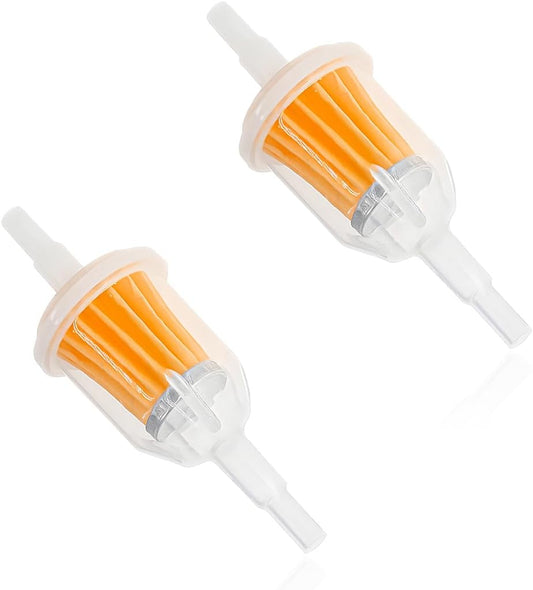 2PCS Gas Inline Fuel Filters with Magnet, 1/4 Inch x 5/16 Inch Car Engine Fuel Filter Replacement, High Flow V1258-DP02-A-1777